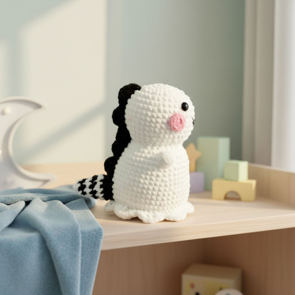 Baby Ghost Dino Crochet Pattern