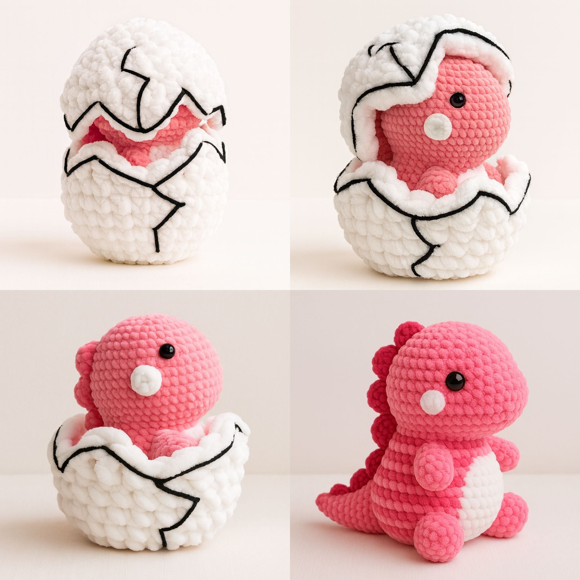 Cute Baby Dino in Egg Amigurumi