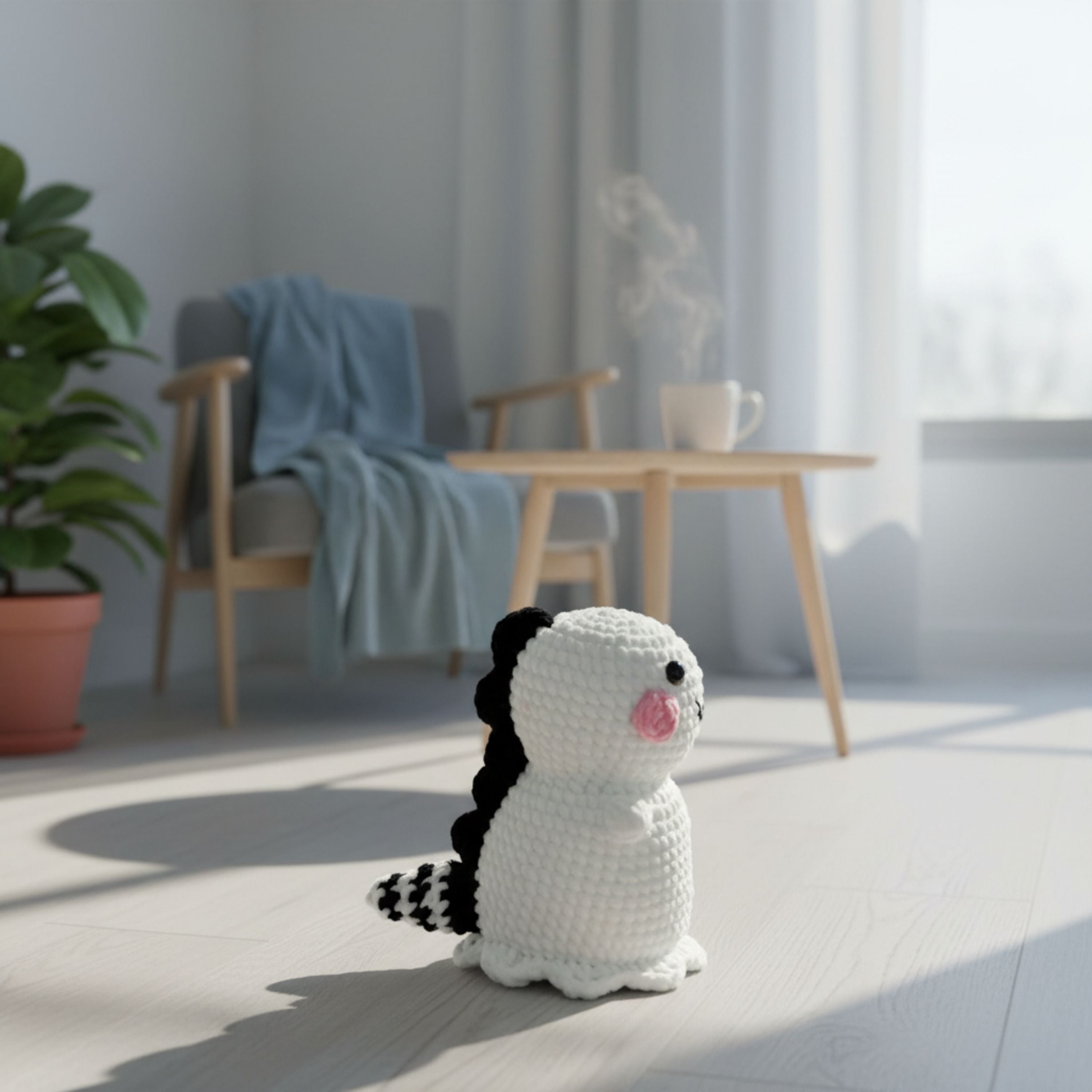 Baby Ghost Dino Crochet Pattern