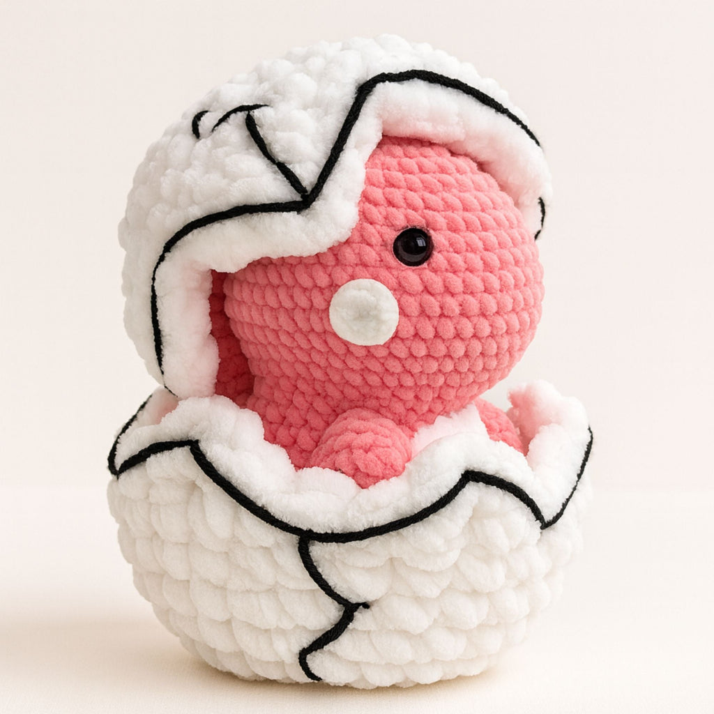 Cute Baby Dino in Egg Amigurumi