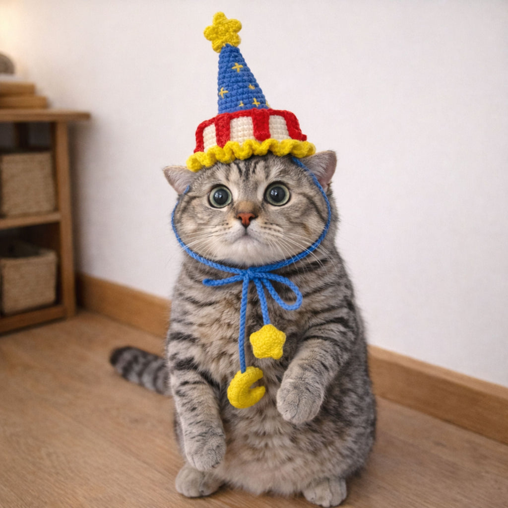 Cat Party Hat Pattern