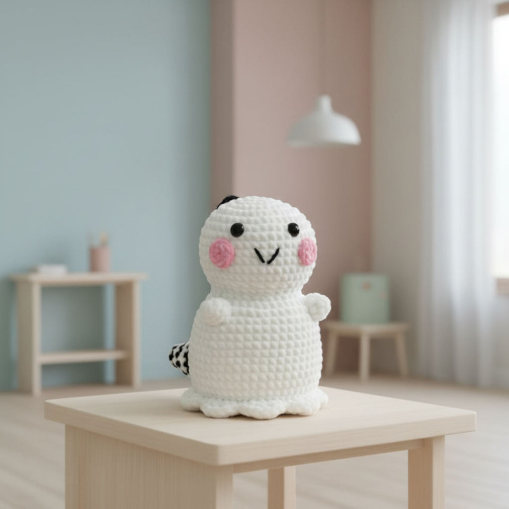 Baby Ghost Dino Crochet Pattern