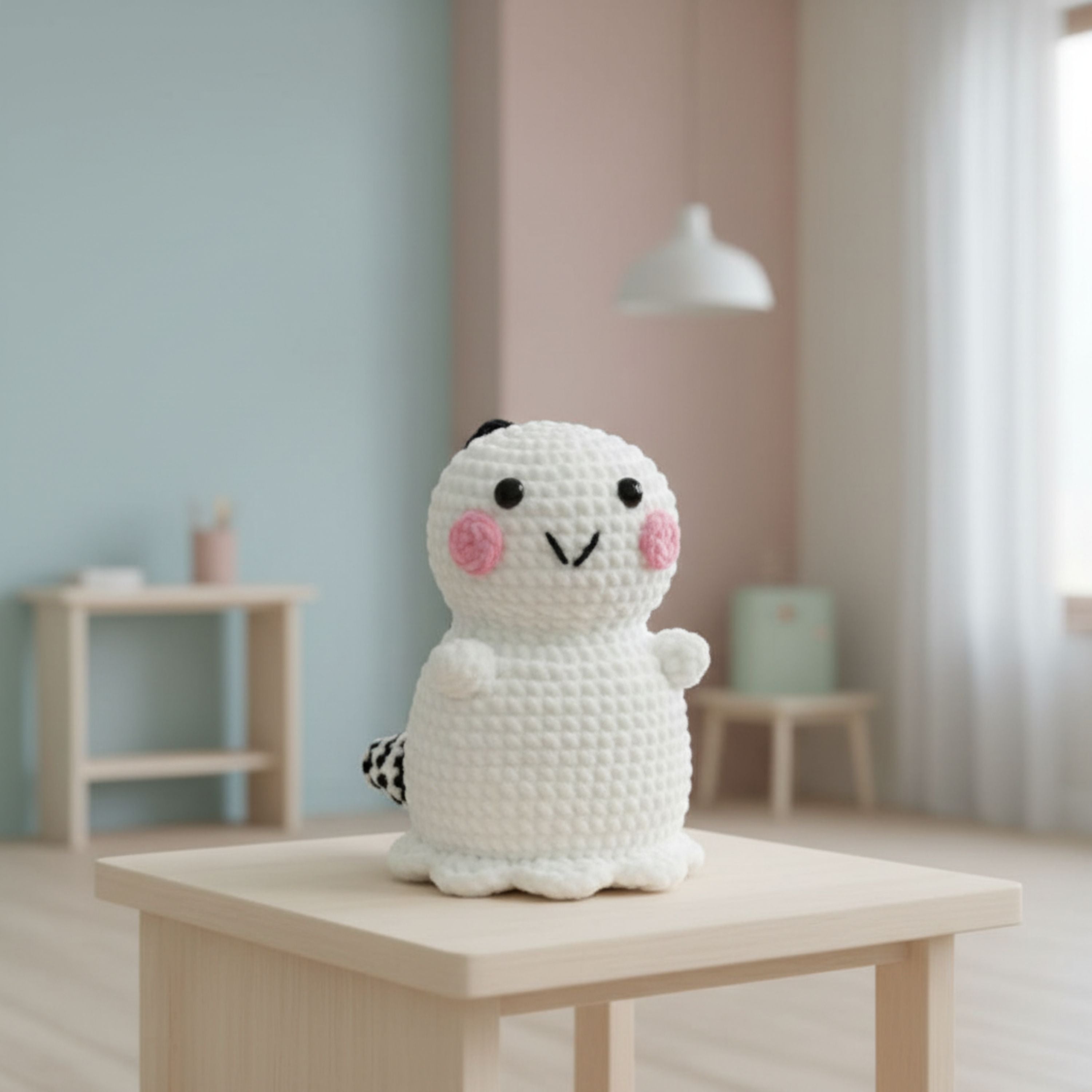 Baby Ghost Dino Crochet Pattern