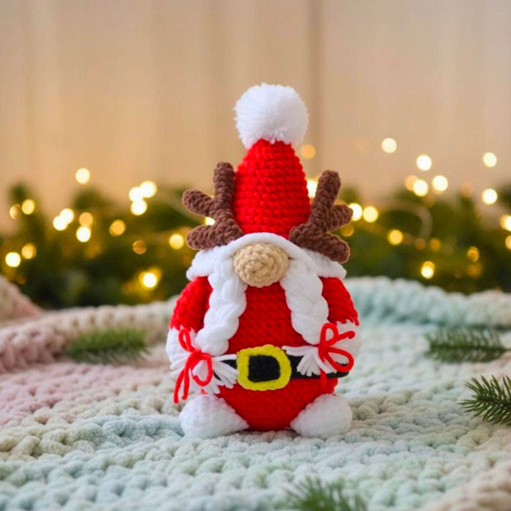 Red Crochet Christmas Gnome Pattern